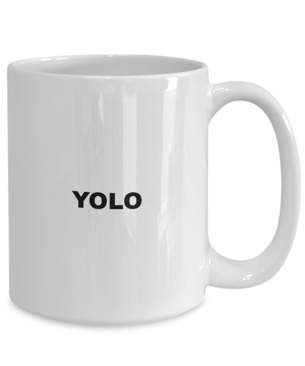 yolo funny slang word coffee mug for birthday or holiday gift
