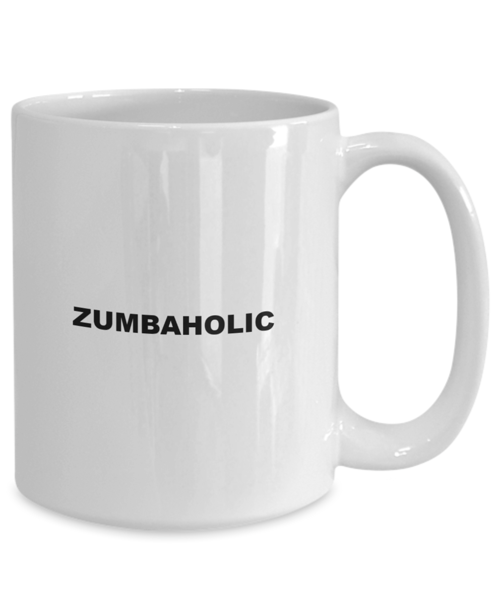 zumbaholic exercise coffee mug for birthday or holiday gift