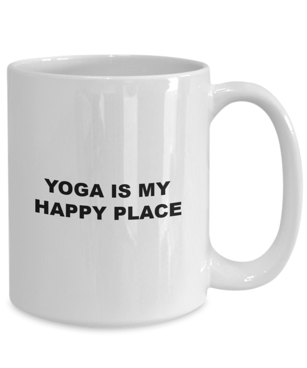 yoga happy place coffee mug birthday or holiday gift