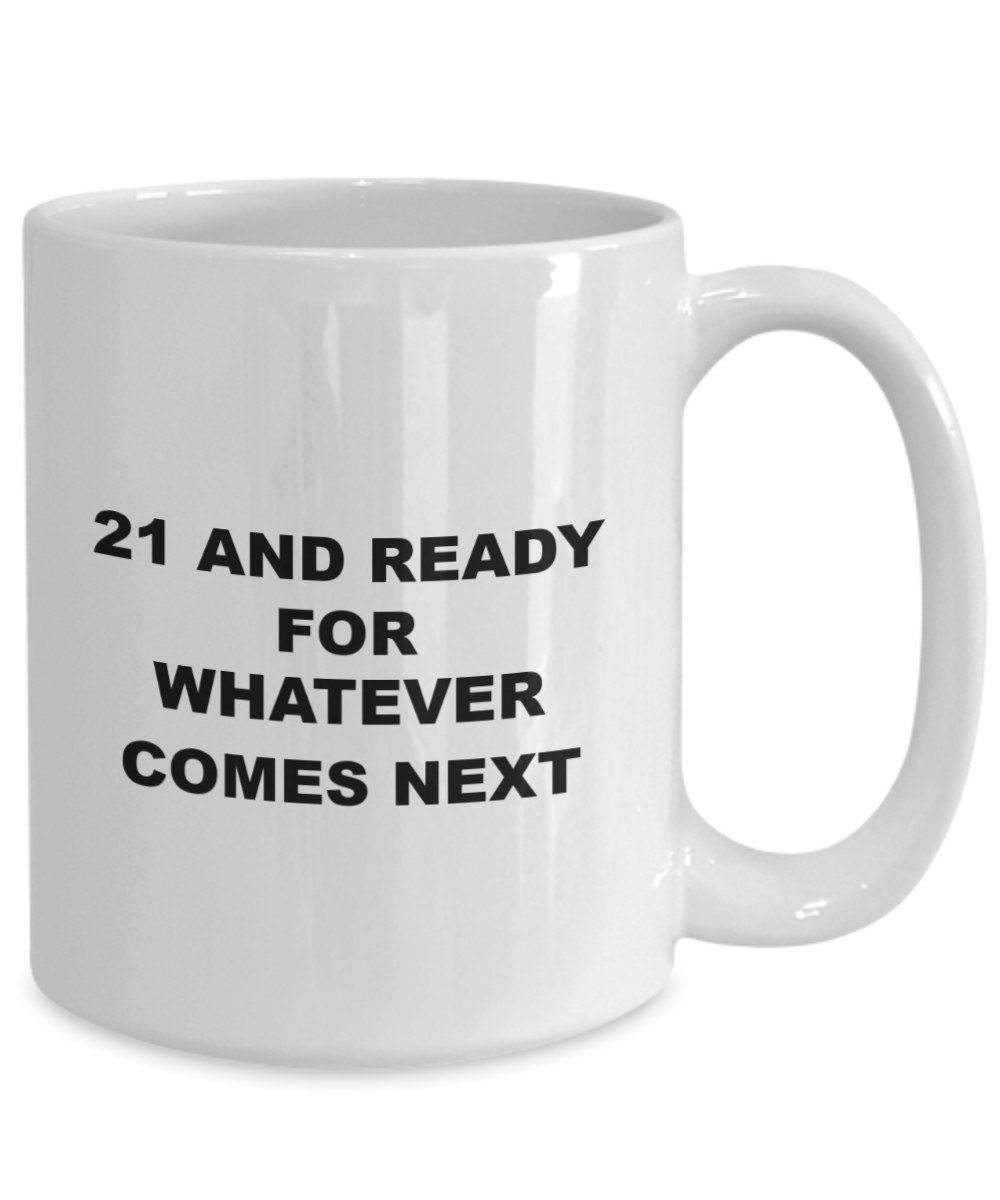 21 birthday coffee mug gift