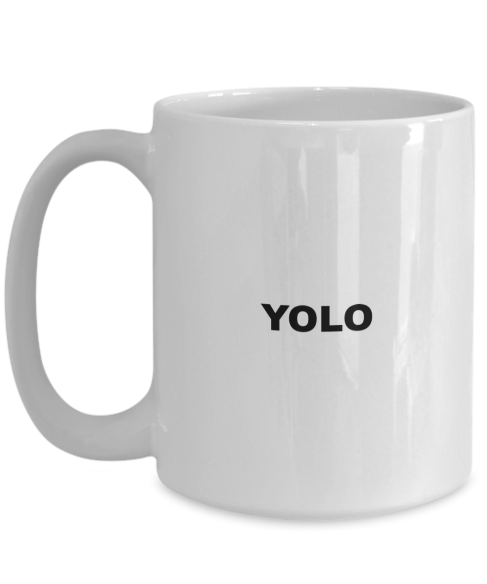 yolo funny slang word coffee mug for birthday or holiday gift