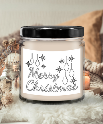 black and white merry christmas candle happy holidays happy new year lights stars gift