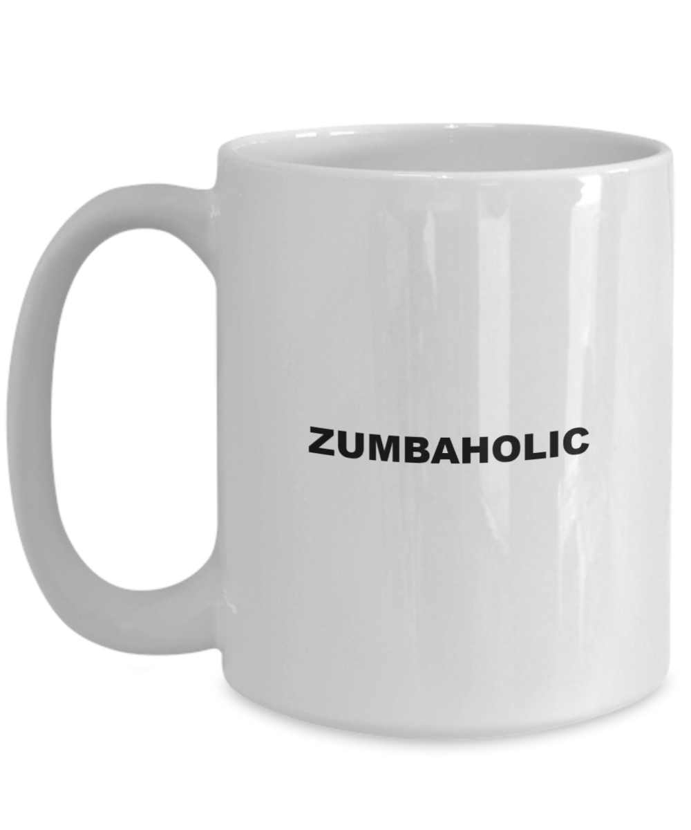 zumbaholic exercise coffee mug for birthday or holiday gift