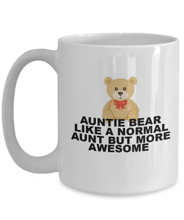 auntie bear family coffee mug birthday or holiday gift