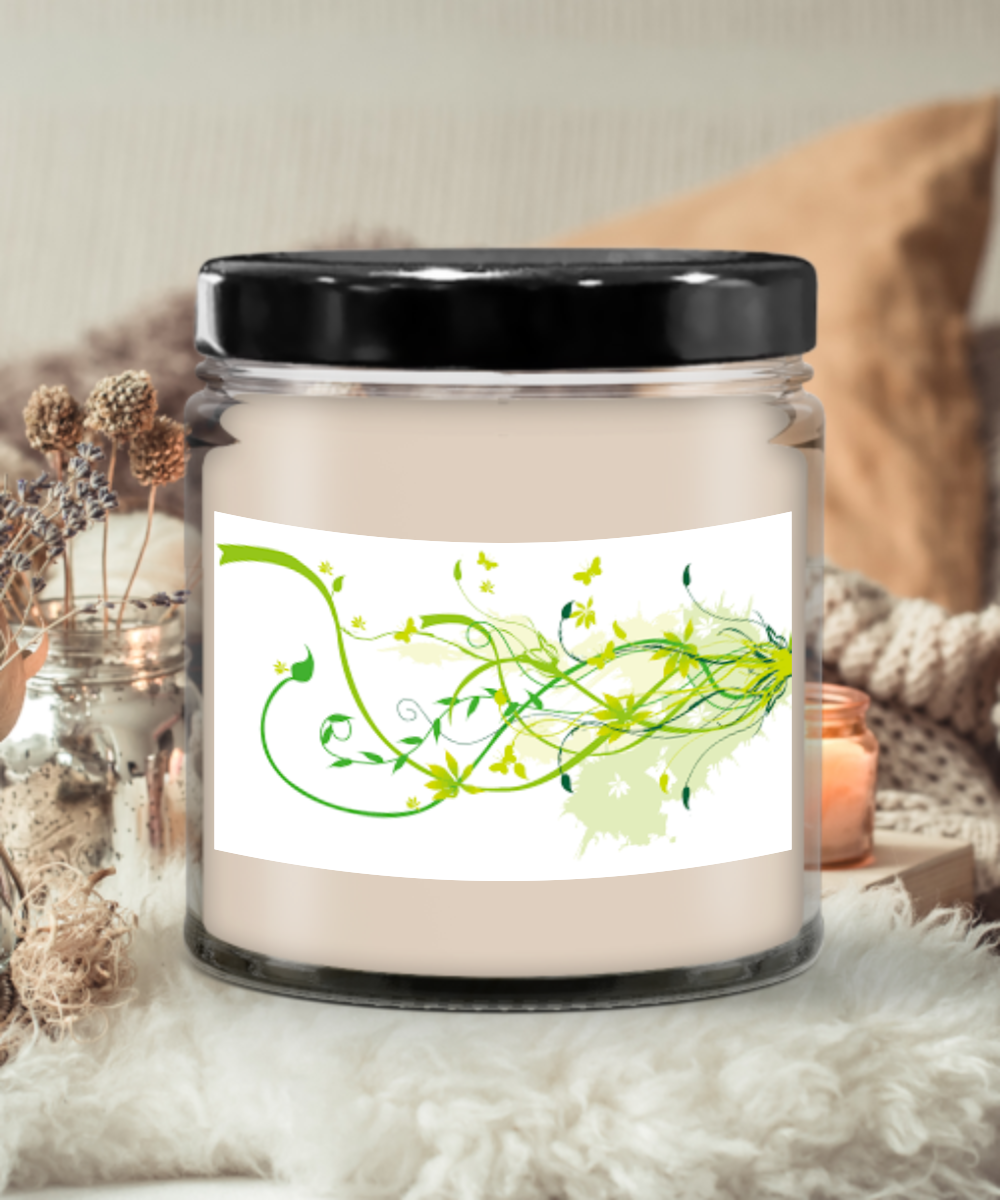 greenery from flowers that make an art statement calming vines swaying in the wind candle