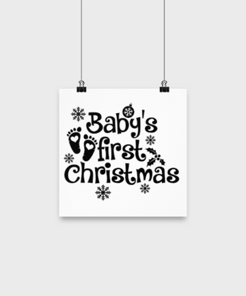 babys first christmas babies poster black and white baby feet joy cheer happy holidays gift