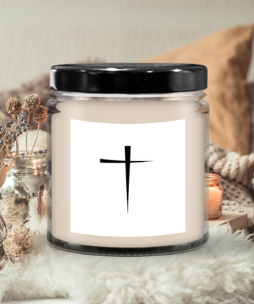 merry christmas jesus cross black faith bible candle gift