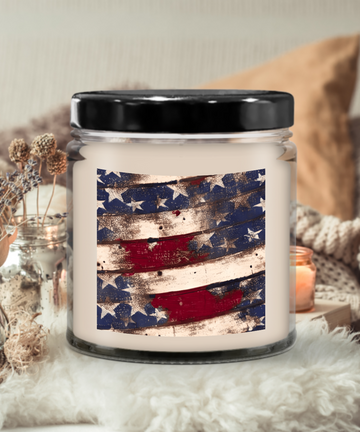 patriotic candle red white blue flag stars and stripes america democracydistressed vintage