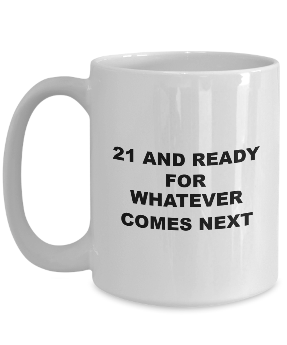 21 birthday coffee mug gift