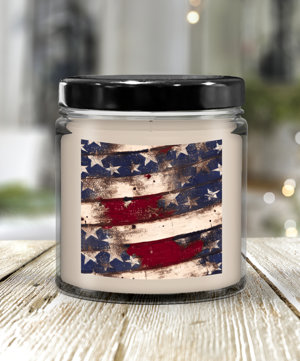patriotic candle red white blue flag stars and stripes america democracydistressed vintage