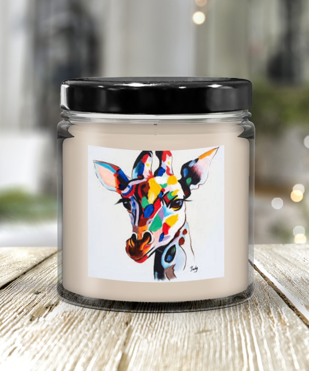 colorful giraff candle gift animals animation scents birthday christmas